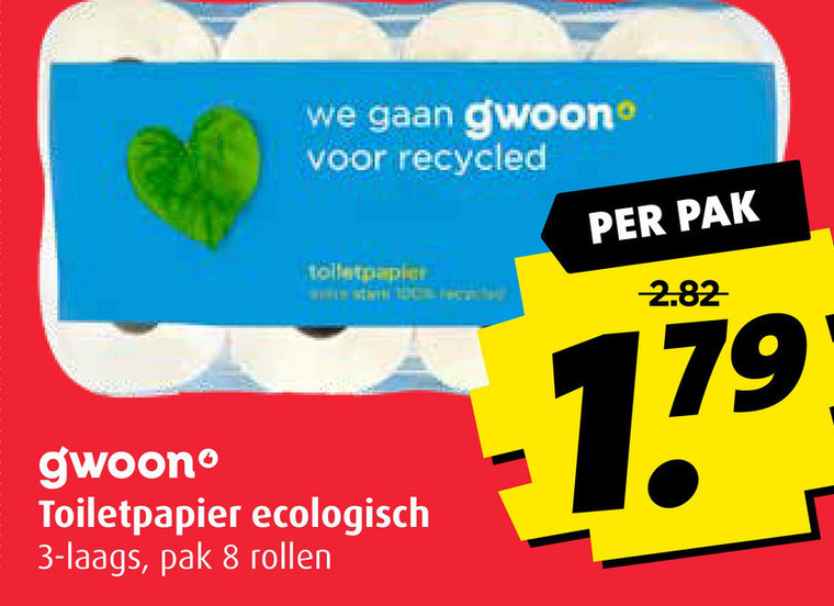 Gwoon   toiletpapier folder aanbieding bij  Boni - details