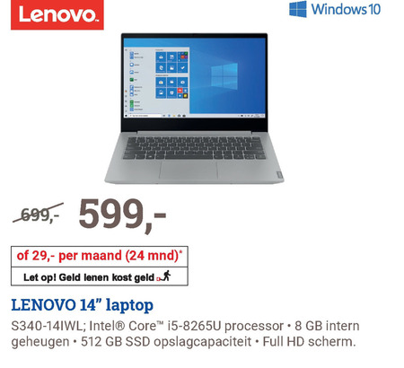 Lenovo   notebook folder aanbieding bij  BCC - details