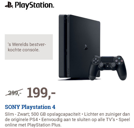 Sony   ps4 console folder aanbieding bij  BCC - details