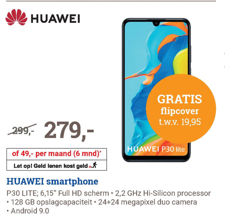 HuaWei   simlock vrije mobieltje folder aanbieding bij  BCC - details