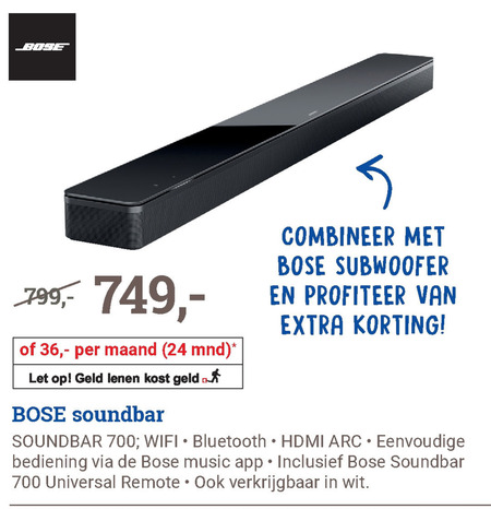 Bose   soundbar folder aanbieding bij  BCC - details