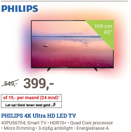 Philips   4k ultrahd televisies folder aanbieding bij  BCC - details