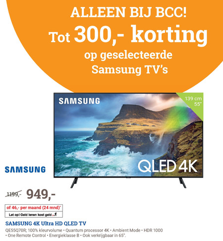 Samsung   4k ultrahd televisies folder aanbieding bij  BCC - details