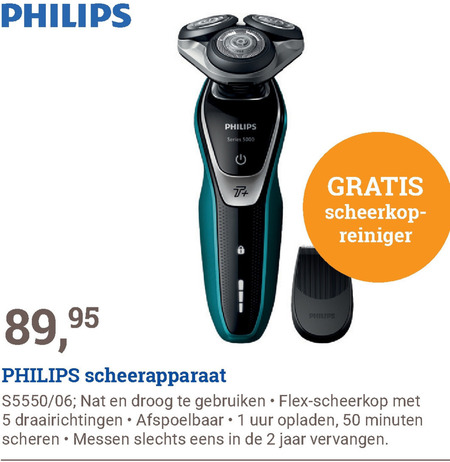 Philips   elektrisch scheerapparaat folder aanbieding bij  BCC - details