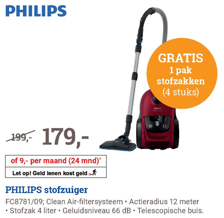 Philips   stofzuiger folder aanbieding bij  BCC - details