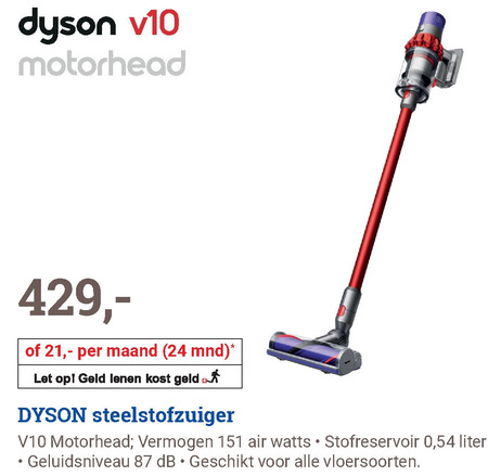 Dyson   steelstofzuiger folder aanbieding bij  BCC - details