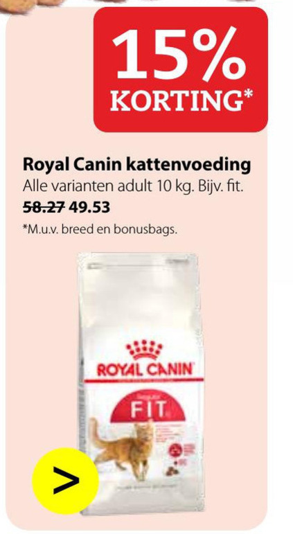 Royal Canin   kattenvoer folder aanbieding bij  Pets Place - details