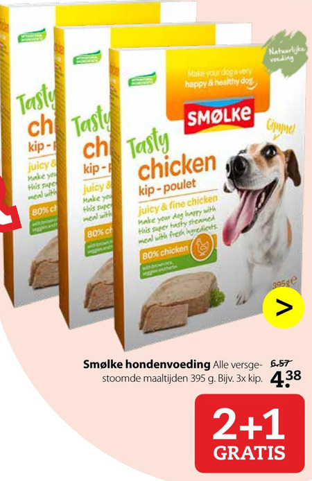 Smolke   hondenvoer folder aanbieding bij  Pets Place - details