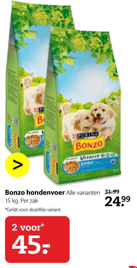 Bonzo   hondenvoer folder aanbieding bij  Pets Place - details