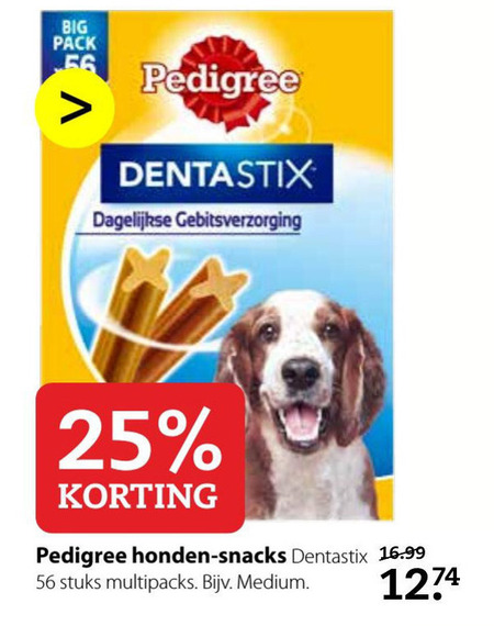 Pedigree Dentastix   hondensnacks folder aanbieding bij  Pets Place - details