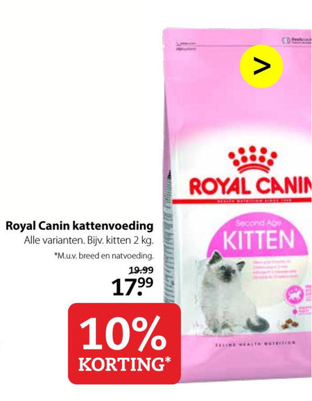 Royal Canin   kattenvoer folder aanbieding bij  Pets Place - details