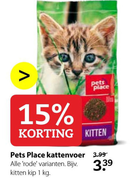 Pets Place Huismerk   kattenvoer folder aanbieding bij  Pets Place - details