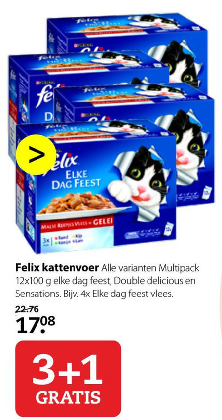 Felix   kattenvoer folder aanbieding bij  Pets Place - details