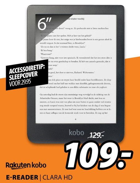 kobo   ebook reader folder aanbieding bij  Expert - details