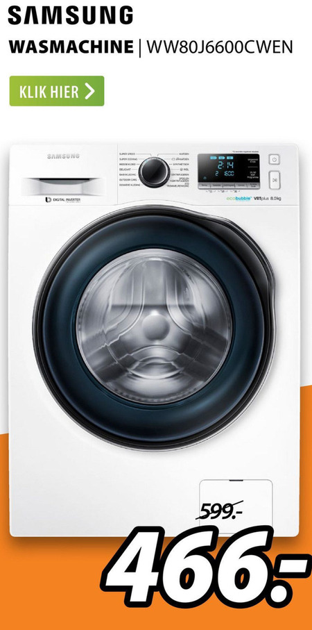 Samsung   wasmachine folder aanbieding bij  Expert - details