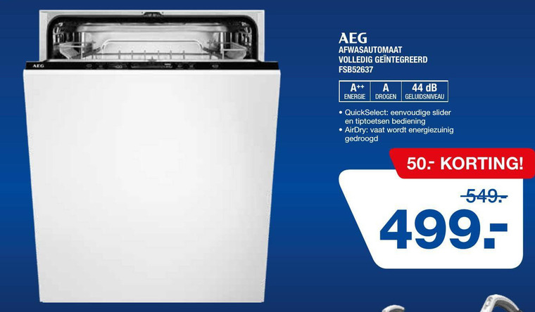 AEG   inbouwvaatwasser folder aanbieding bij  Electroworld - details