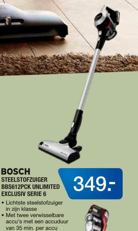 Bosch   steelstofzuiger folder aanbieding bij  Electroworld - details