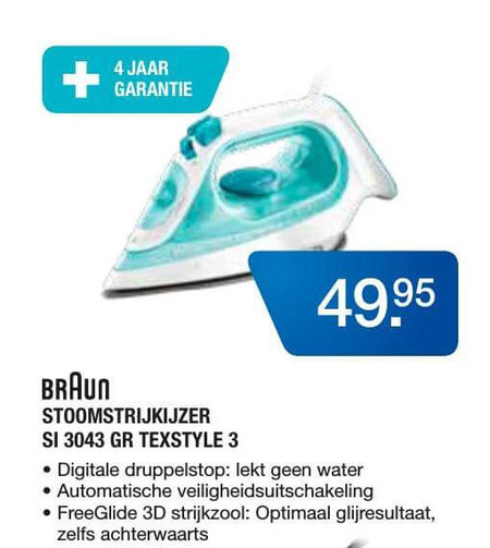 Braun   stoomstrijkijzer folder aanbieding bij  Electroworld - details