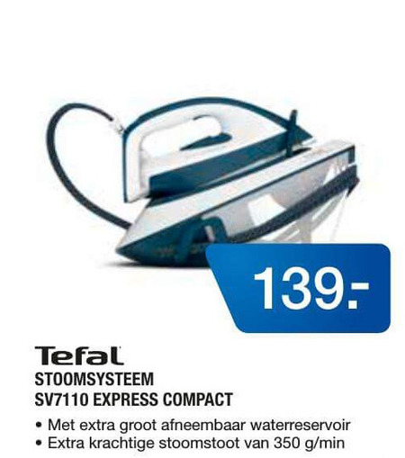 Tefal   stoomstrijksysteem folder aanbieding bij  Electroworld - details
