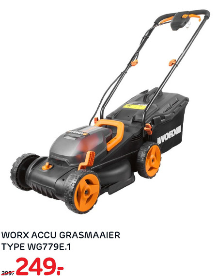 Worx   elektrische grasmaaier folder aanbieding bij  Praxis - details