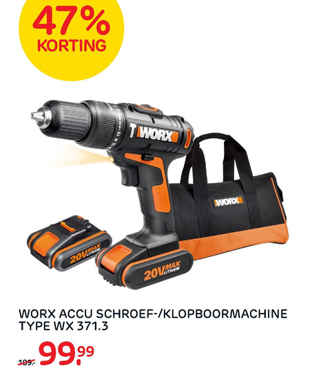 Worx   accuboormachine folder aanbieding bij  Praxis - details