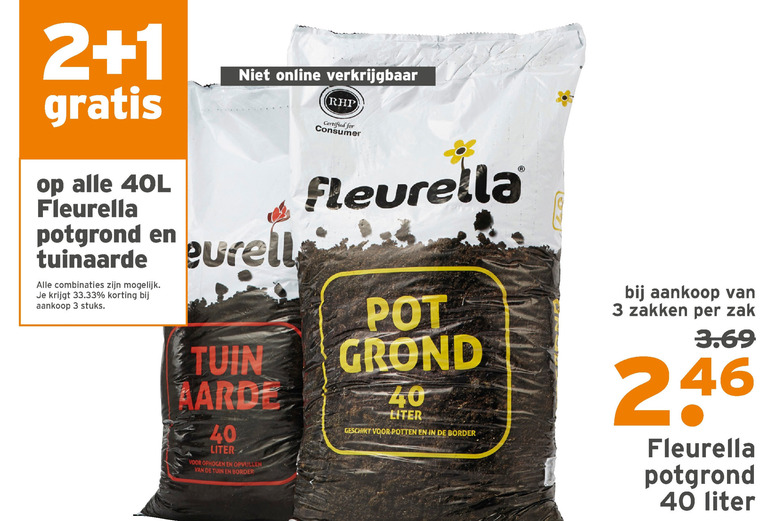 Fleurella   potgrond, tuinaarde folder aanbieding bij  Gamma - details