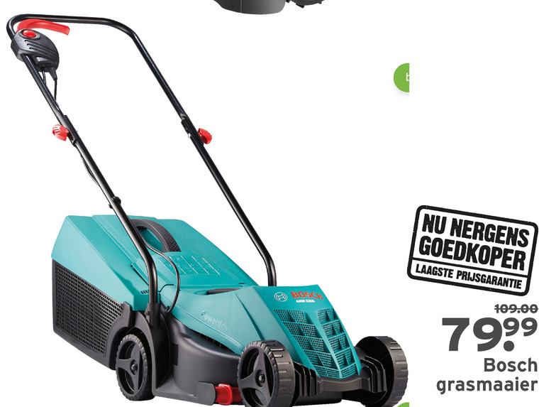 Bosch   elektrische grasmaaier folder aanbieding bij  Gamma - details