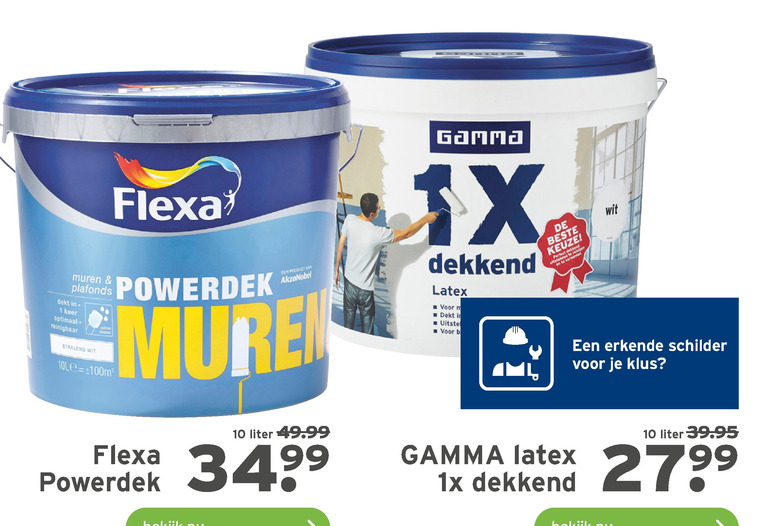 Perth Gelukkig is dat waarheid Flexa latex, muurverf folder aanbieding bij Gamma - details