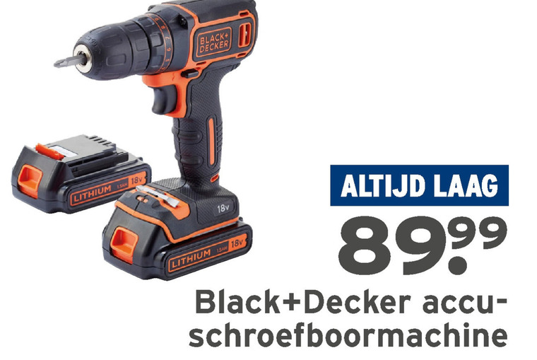 Black and Decker   accuboormachine folder aanbieding bij  Gamma - details