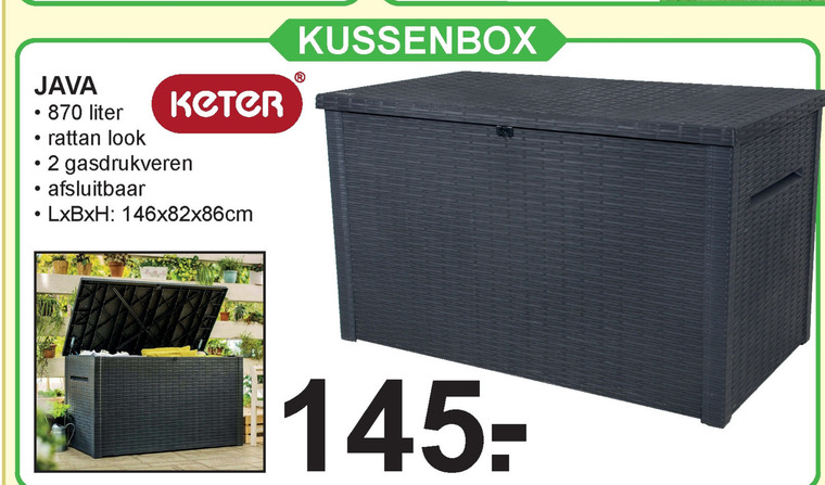 Keter tuinstoelkussenbox aanbieding bij - details