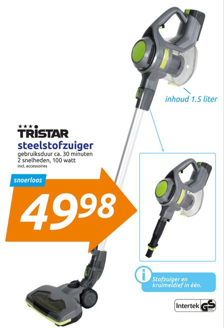 het ergste Ontmoedigen slank Tristar steelstofzuiger folder aanbieding bij Action - details