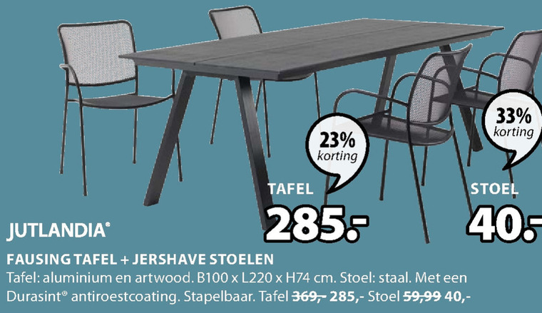 Jutlandia   tuintafel, tuin stapelstoel folder aanbieding bij  Jysk - details