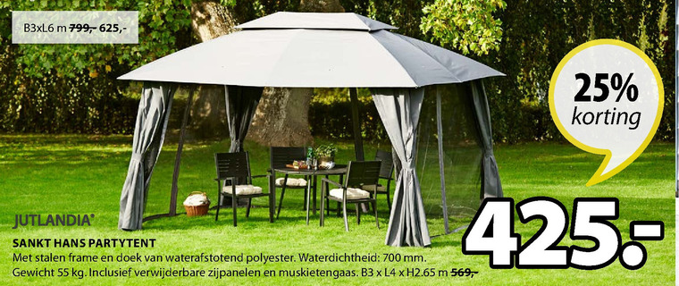 Jutlandia   partytent folder aanbieding bij  Jysk - details