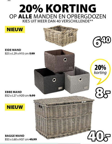 Goneryl waarom niet Depressie mand folder aanbieding bij Jysk - details