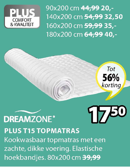 Dreamzone   matrastopper folder aanbieding bij  Jysk - details