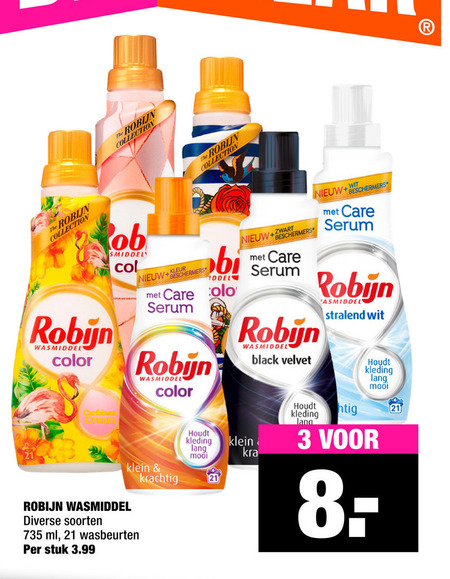 Robijn   wasmiddel folder aanbieding bij  Big Bazar - details