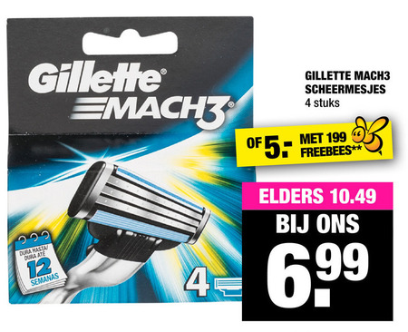 Gillette   scheermesjes folder aanbieding bij  Big Bazar - details