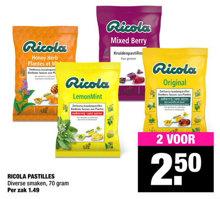 Ricola   keelpastilles folder aanbieding bij  Big Bazar - details