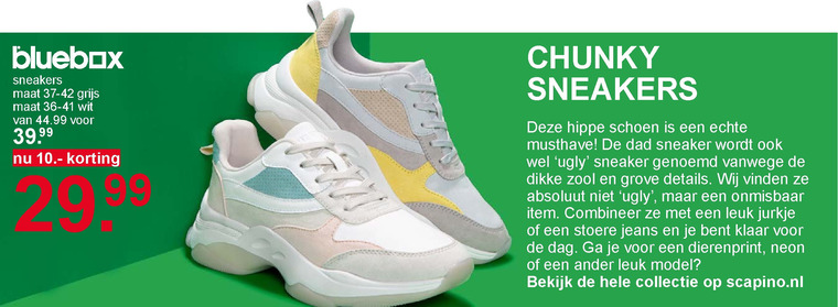 Bluebox   dames sneakers folder aanbieding bij  Scapino - details