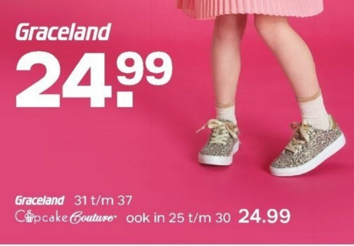 Graceland   meisjes sneakers folder aanbieding bij  Van Haren  - details