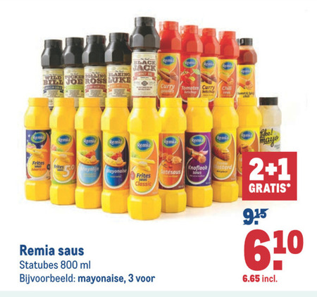 Remia   snacksaus, curryketchup folder aanbieding bij  Makro - details