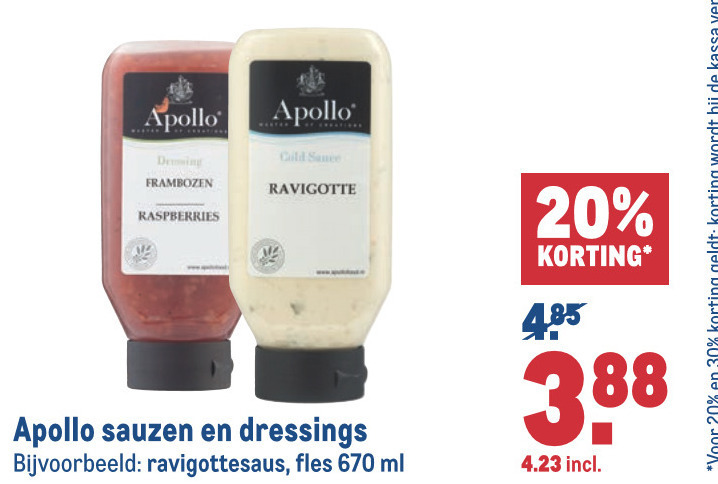 Apollo   snacksaus folder aanbieding bij  Makro - details