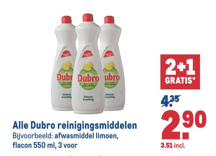 Dubro   afwasmiddel folder aanbieding bij  Makro - details