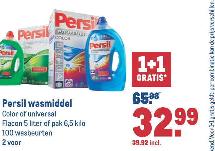 Persil   wasmiddel folder aanbieding bij  Makro - details