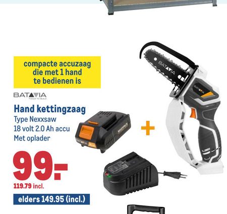 Batavia   kettingzaag folder aanbieding bij  Makro - details