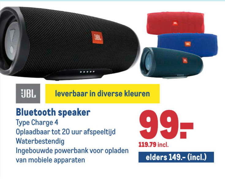 JBL   portable speakerset folder aanbieding bij  Makro - details