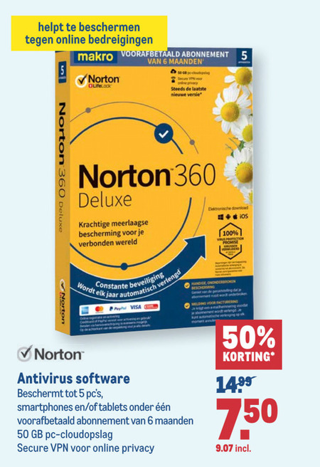 Norton   software folder aanbieding bij  Makro - details