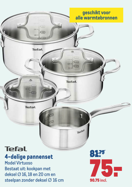 Tefal   pannenset folder aanbieding bij  Makro - details