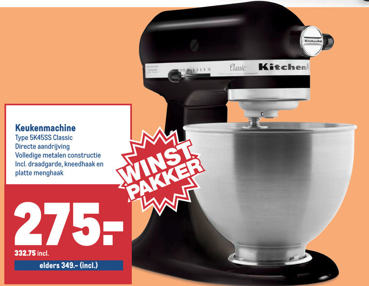 passend kader onwettig KitchenAid keukenmachine folder aanbieding bij Makro - details