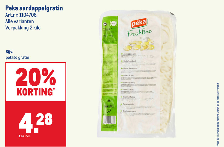 peka   aardappelproduct folder aanbieding bij  Makro - details